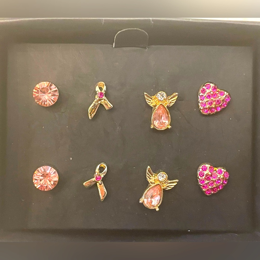 Breast Cancer Awareness 4 Set Earrings